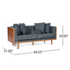 Borah Tufted Loveseat with Accent Pillows by Christopher Knight Home