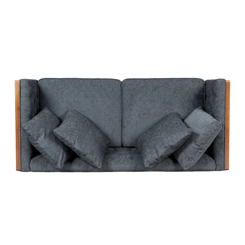 Borah Tufted Loveseat with Accent Pillows by Christopher Knight Home