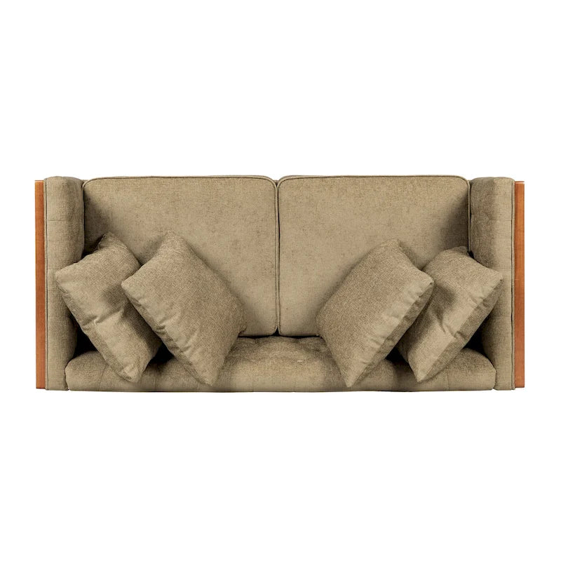 Borah Tufted Loveseat with Accent Pillows by Christopher Knight Home