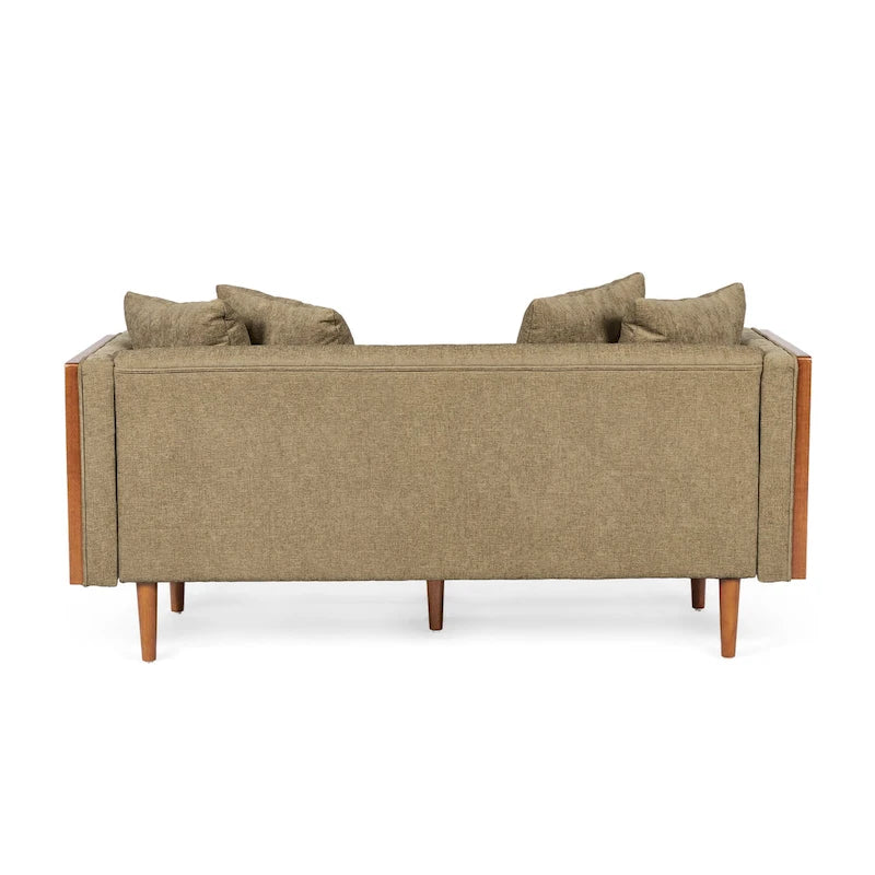 Borah Tufted Loveseat with Accent Pillows by Christopher Knight Home