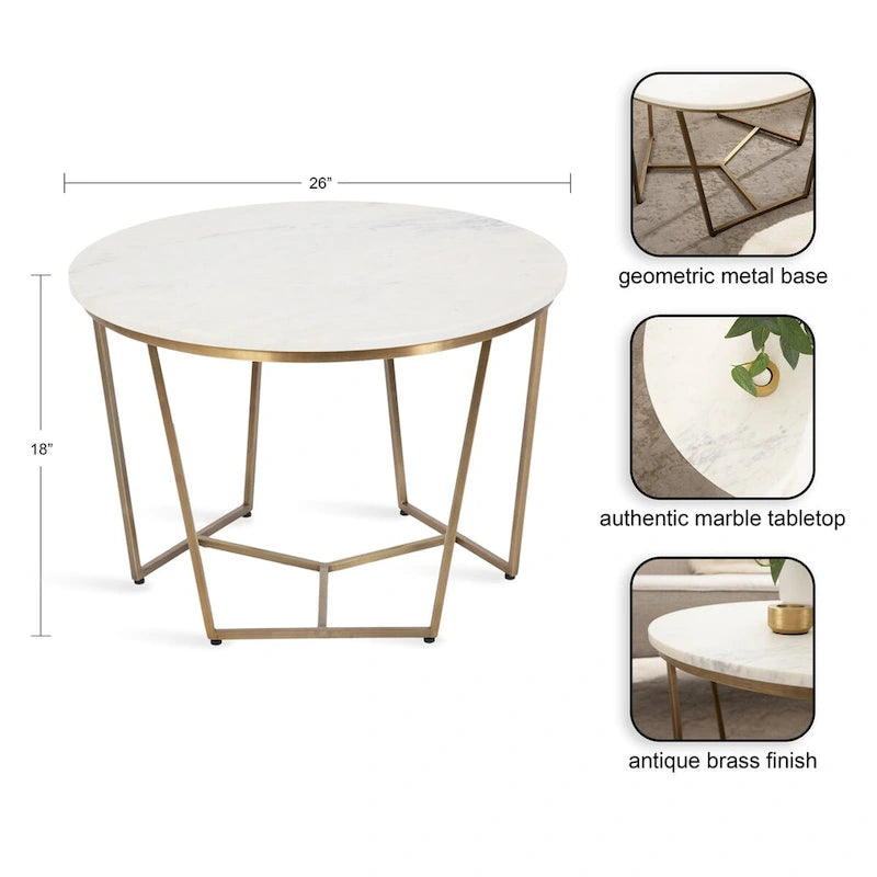Kate and Laurel Solvay Wood and Metal Coffee Table