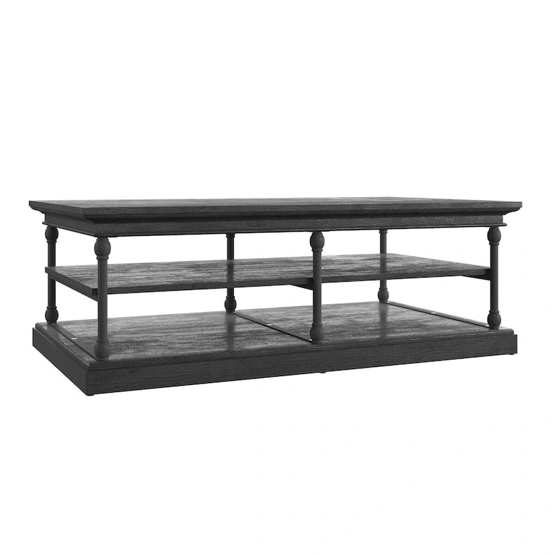 Barnstone Cornice Rectangle Storage Shelf Coffee Table by iNSPIRE Q Artisan