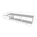 Nexera Rustik 72-inch 3-Drawer TV Stand