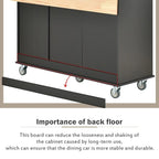Rolling Kitchen Island with Solid Wood Top and Locking Wheels,Drop Leaf
