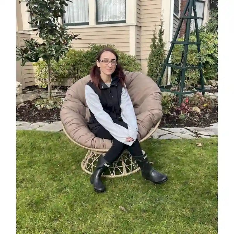 Papasan Swivel Chair