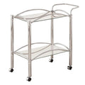 Beautiful Metal Serving Cart, Silver