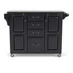 Create-a-Cart Black Kitchen Cart