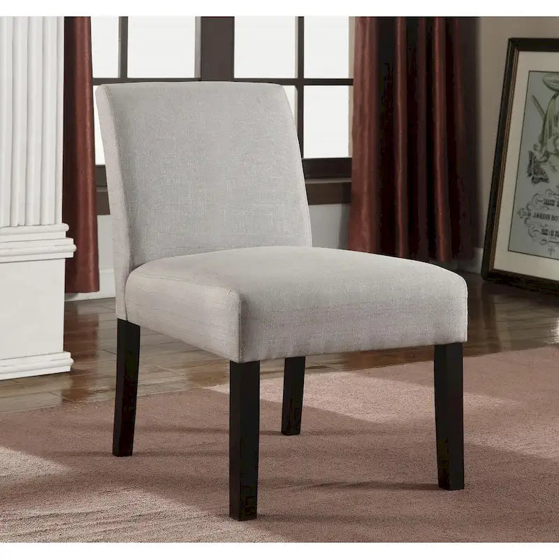 US Pride Furniture Wood Mottled Fabric Accent Chair with Solid Wood Legs (Set of 2)