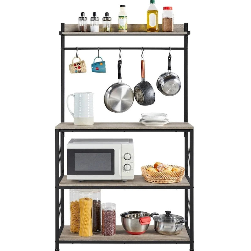 Yaheetech 4-Tier Storage Shelf Kitchen baker's Microwave Oven Stand