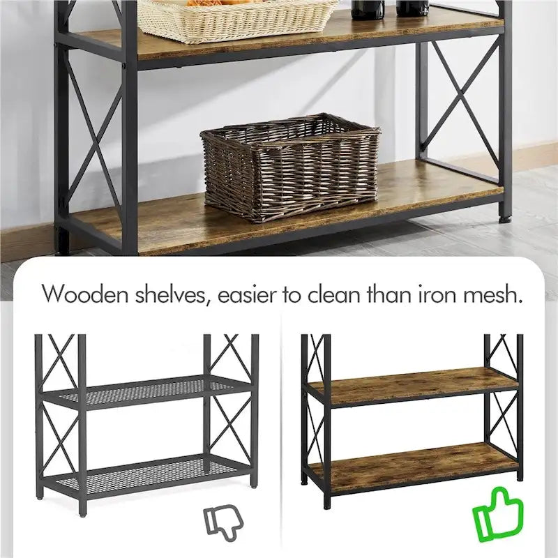 Yaheetech 4-Tier Storage Shelf Kitchen baker's Microwave Oven Stand
