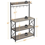 Yaheetech 4-Tier Storage Shelf Kitchen baker's Microwave Oven Stand