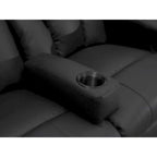 Octane Black Leather Removable Armrest