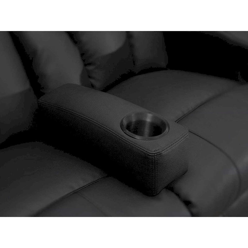 Octane Black Leather Removable Armrest