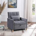 Convertible Sleeper Sofa Chair Bed, Adjustable Chair with Pillow, Multi-Functional Sleeper Chair