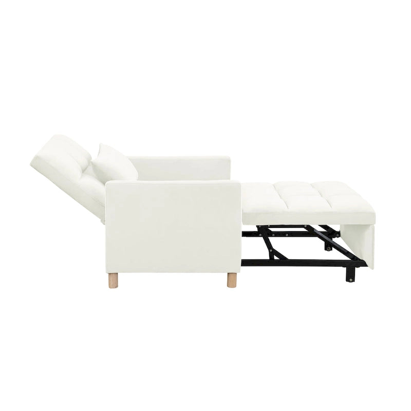 Convertible Sleeper Sofa Chair Bed, Adjustable Chair with Pillow, Multi-Functional Sleeper Chair