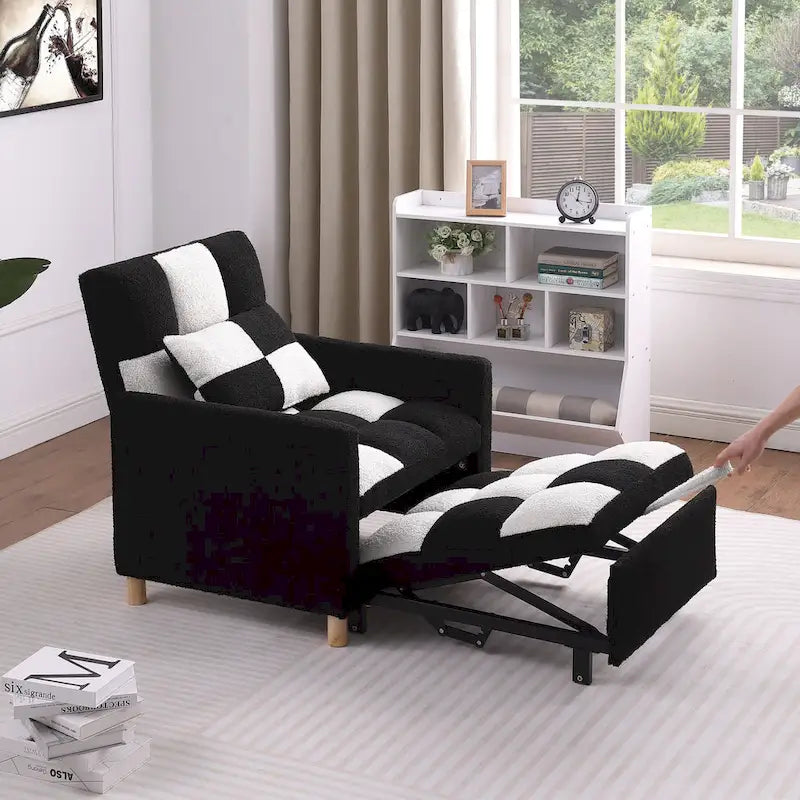 Convertible Sleeper Sofa Chair Bed, Adjustable Chair with Pillow, Multi-Functional Sleeper Chair