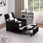 Convertible Sleeper Sofa Chair Bed, Adjustable Chair with Pillow, Multi-Functional Sleeper Chair