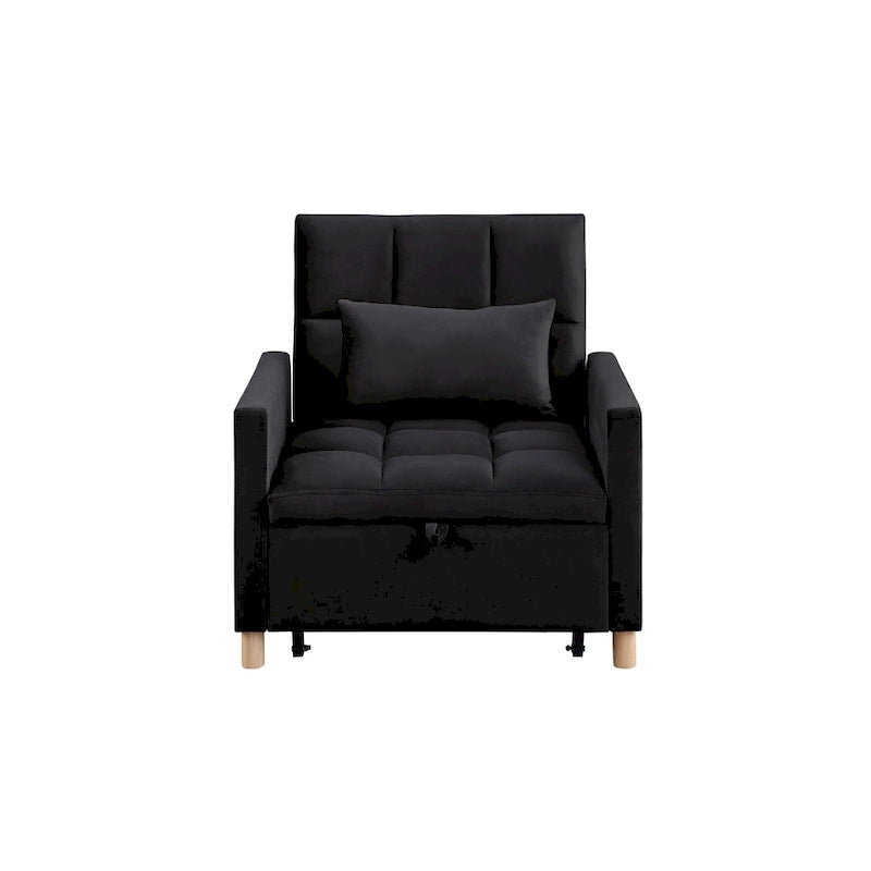 Convertible Sleeper Sofa Chair Bed, Adjustable Chair with Pillow, Multi-Functional Sleeper Chair
