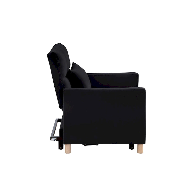 Convertible Sleeper Sofa Chair Bed, Adjustable Chair with Pillow, Multi-Functional Sleeper Chair