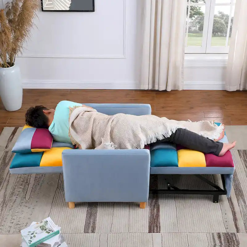 Convertible Sleeper Sofa Chair Bed, Adjustable Chair with Pillow, Multi-Functional Sleeper Chair