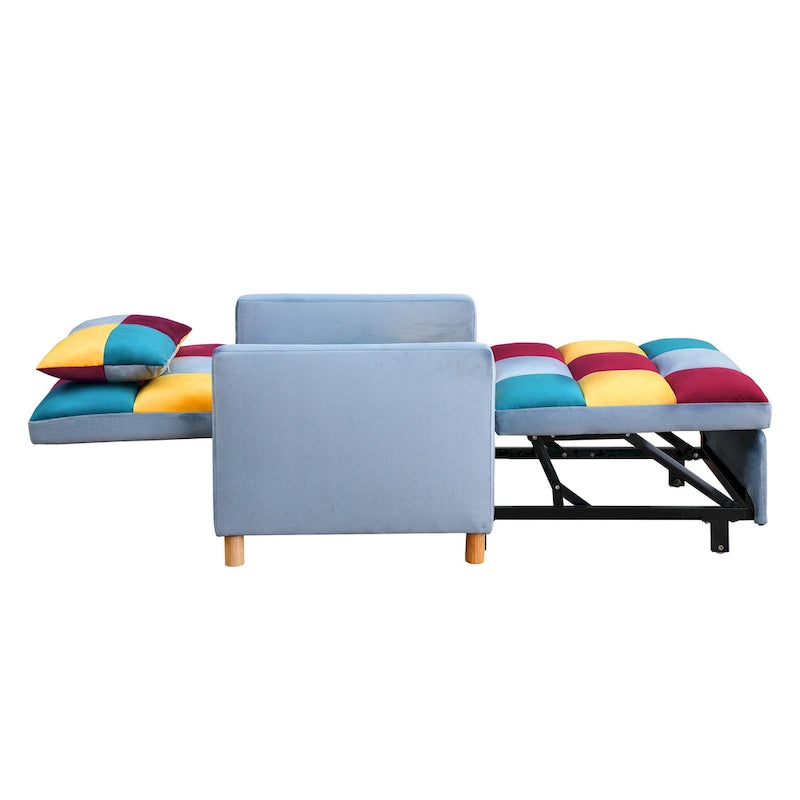 Convertible Sleeper Sofa Chair Bed, Adjustable Chair with Pillow, Multi-Functional Sleeper Chair