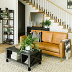 Weston Natural Luxury Leather Minimalist Sofa - 78.8W x 35.5D x 33.5H