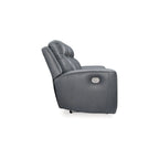 Signature Design by Ashley Mindanao Steel Power Reclining Sofa - 89W x 42D x 43H