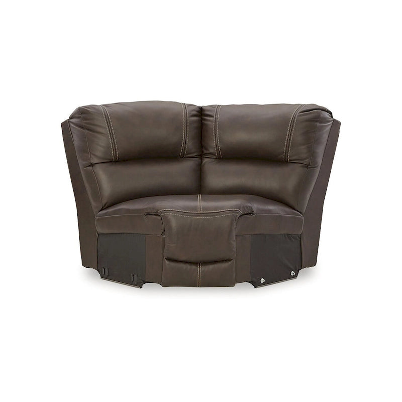 Signature Design by Ashley Dunleith Brown 5-Piece Power Reclining Sectional - 123W x 123D x 43H