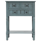 Narrow Console Table Slim Sofa Table with 3 Drawers and Bottom Shelf