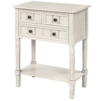 Narrow Console Table Slim Sofa Table with 3 Drawers and Bottom Shelf