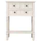 Narrow Console Table Slim Sofa Table with 3 Drawers and Bottom Shelf