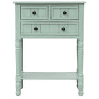 Narrow Console Table Slim Sofa Table with 3 Drawers and Bottom Shelf