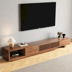 With 5 storage spaces, modern retractable up to 103 inches TV cabinet - 103W x 15.74D x 13.78H