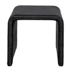 Woods Black Woven Rattan Square End Table