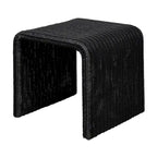 Woods Black Woven Rattan Square End Table