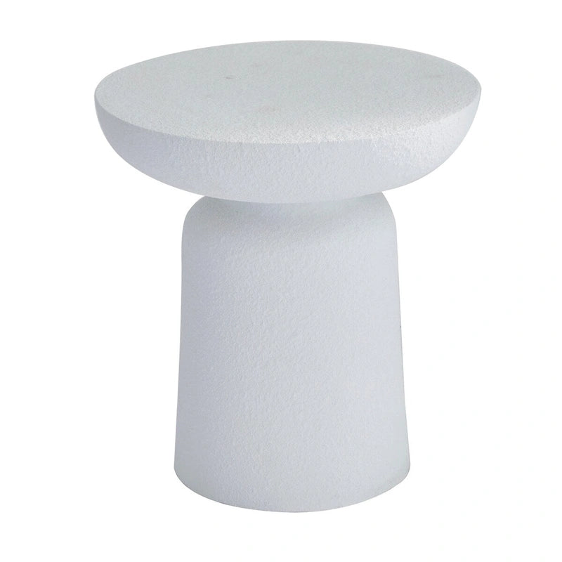 Magnesium Oxide Outdoor Accent Table - Dark Gray or White - Roche River Decor
