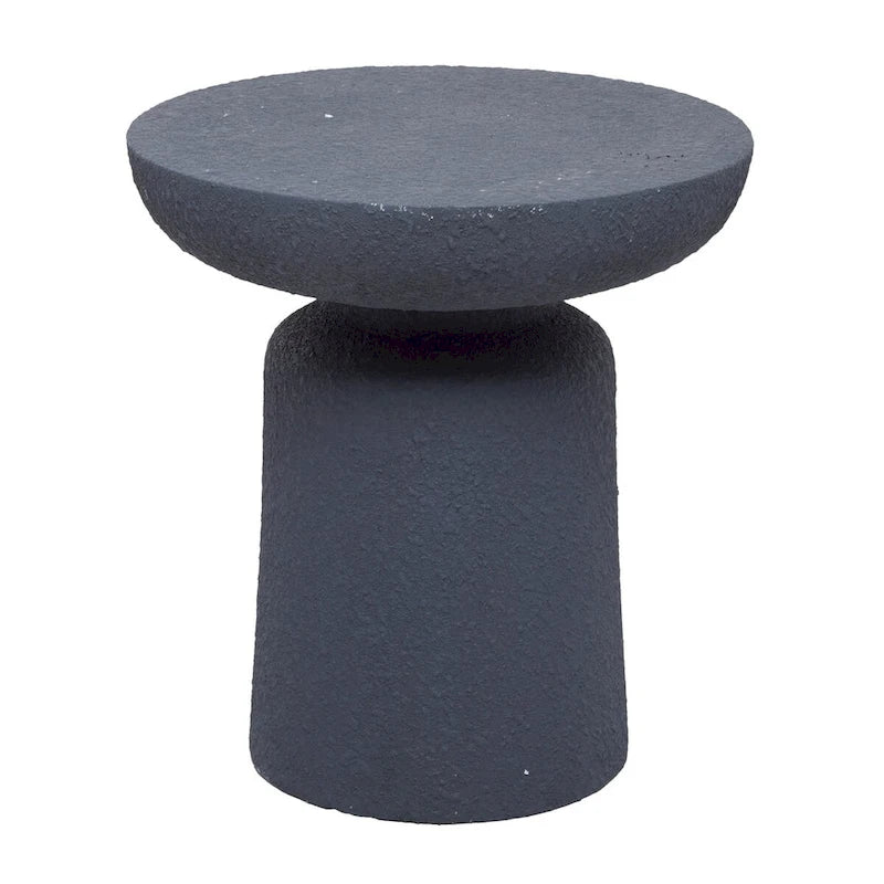 Magnesium Oxide Outdoor Accent Table - Dark Gray or White - Roche River Decor