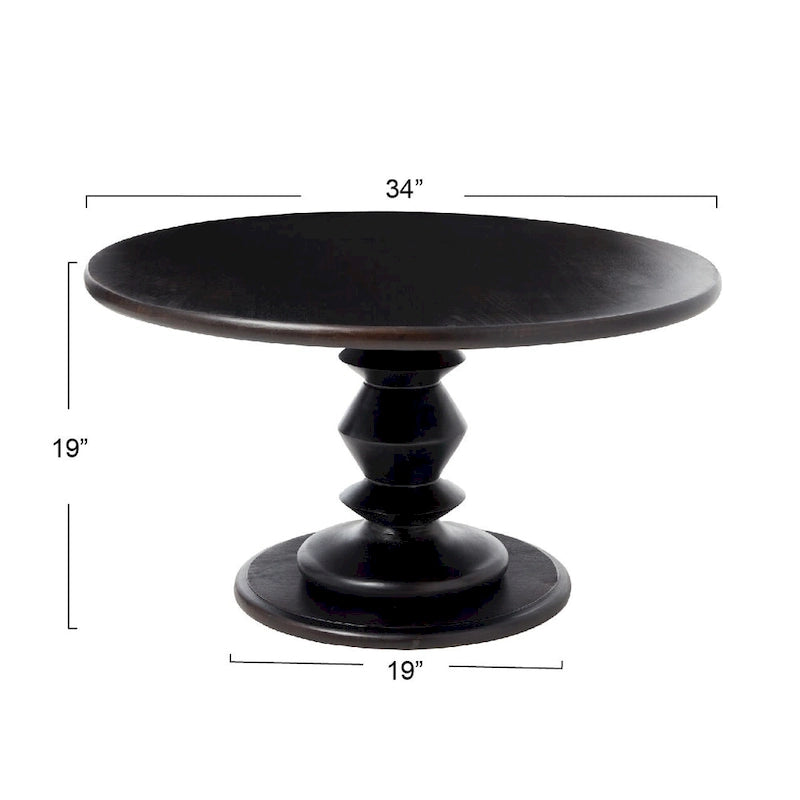 Berns Solid Wood Pedestal Coffee Table