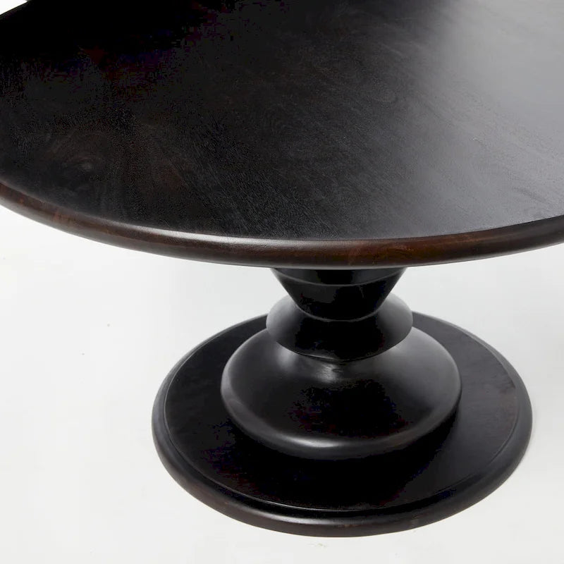 Berns Solid Wood Pedestal Coffee Table