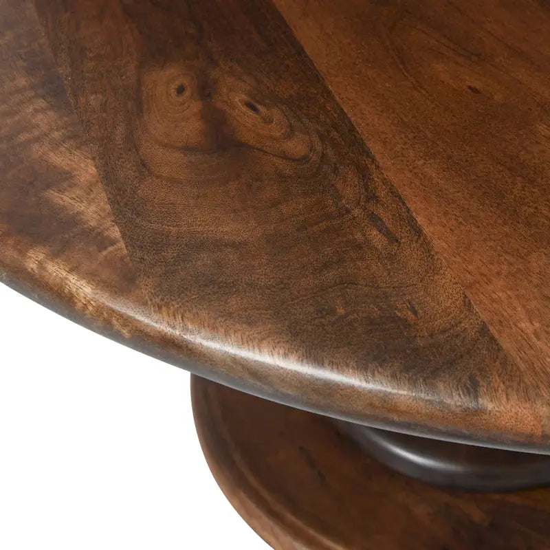 Berns Solid Wood Pedestal Coffee Table