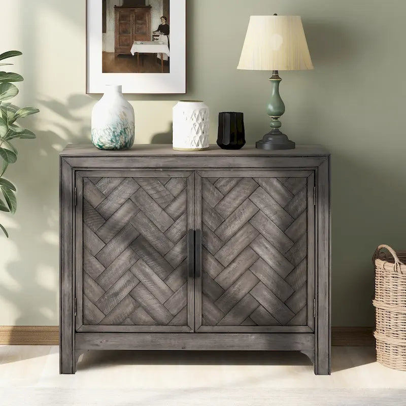 Modern Console Table Sofa Table for Living Room with 2 Shelves