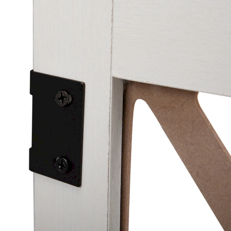 Set of 2 Industrial Nightstand Bedside End Table with Door