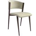 Dining Chair - Black Leather - Metal Legs