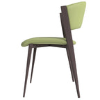 Dining Chair - Black Leather - Metal Legs
