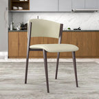 Dining Chair - Black Leather - Metal Legs