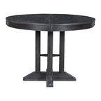 Extendable Round Dining Table - Oak Finish - Seats 4-6
