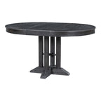 Extendable Round Dining Table - Oak Finish - Seats 4-6
