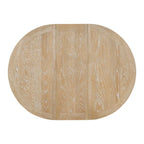 Extendable Round Dining Table - Oak Finish - Seats 4-6