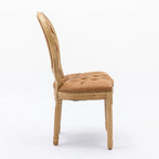 Set of 2 PU Leather Dining Chair with Nailhead Trim