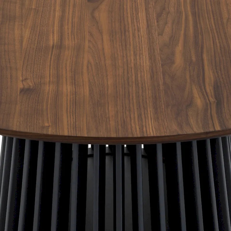 Pasadena 79 inch Solid Wood Oval Dining Table with Slatted Pedestal Ba ...